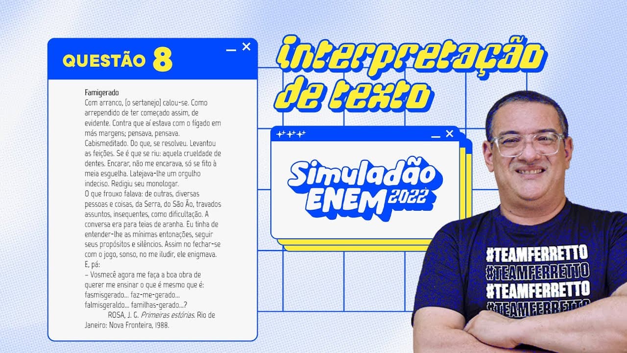 Thumbnail: Resolução Simuladão ENEM 2022 - #InterpretaçãoDeTexto pt. 1
