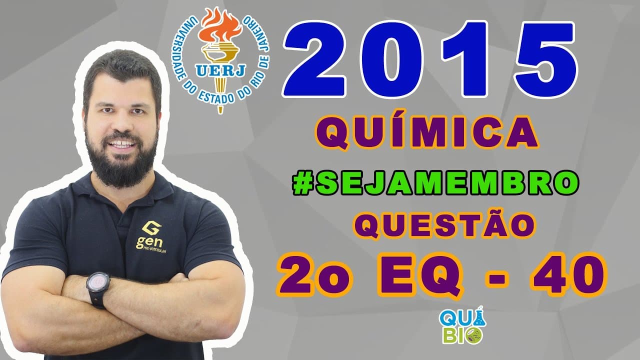 Thumbnail: UERJ 2015 - 2o EQ - Questão 40 - A decomposição térmica do carbonato de cálcio tem como produtos o ó