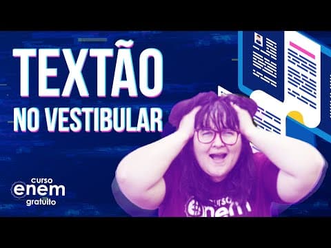 Thumbnail da aula: TEXTÃO DE INTERNET NO VESTIBULAR | Redação para Enem e vestibulares