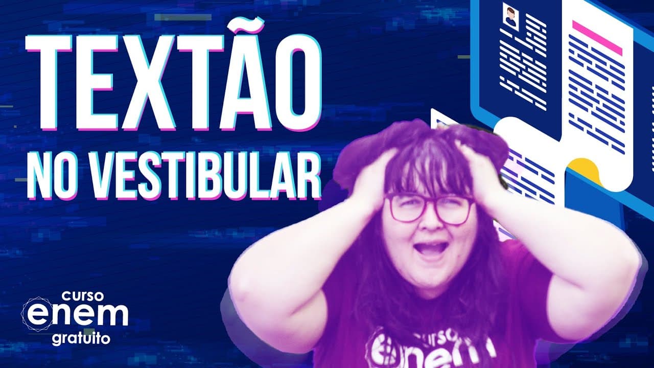 Thumbnail: TEXTÃO DE INTERNET NO VESTIBULAR | Redação para Enem e vestibulares