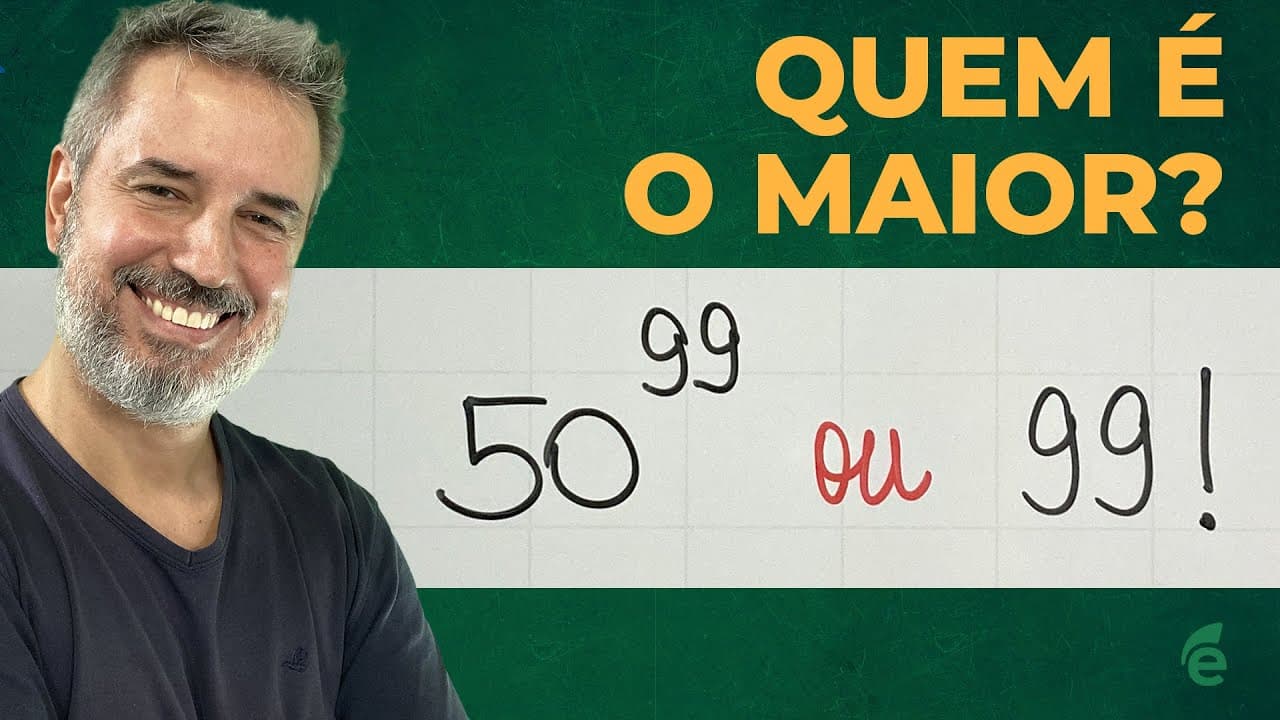 Thumbnail: ⚖️ QUAL É O MAIOR? 50⁹⁹ ou 99! [Horizontal]