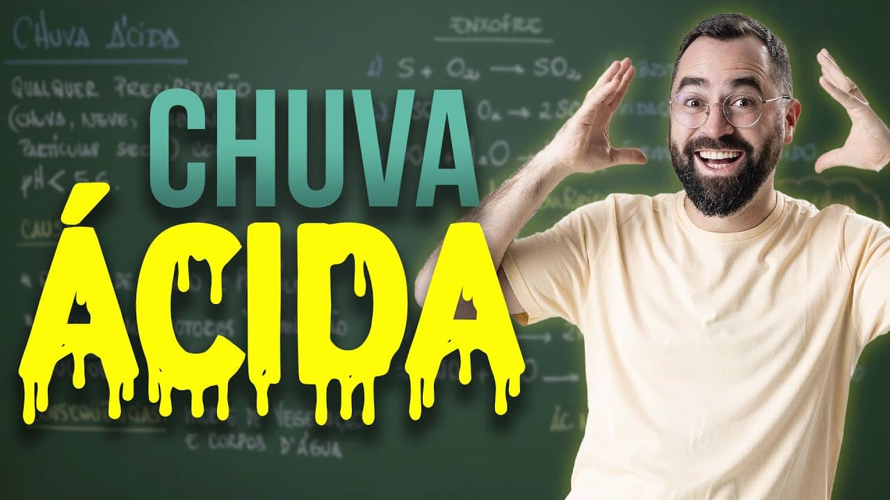 Thumbnail: Chuva Ácida: o que é, causas e consequências - Aula 19 - Módulo VIII: Ecologia | Prof. Guilherme