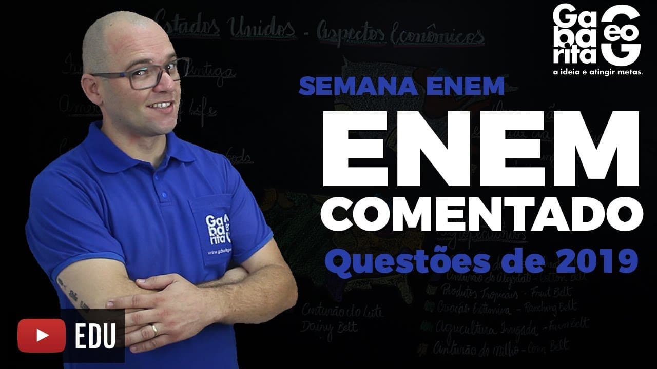 Thumbnail: GEOGRAFIA - ENEM COMENTADO 2019 - QUESTÃO  69 CADERNO AZUL - Localizado a 160 km da cidade...