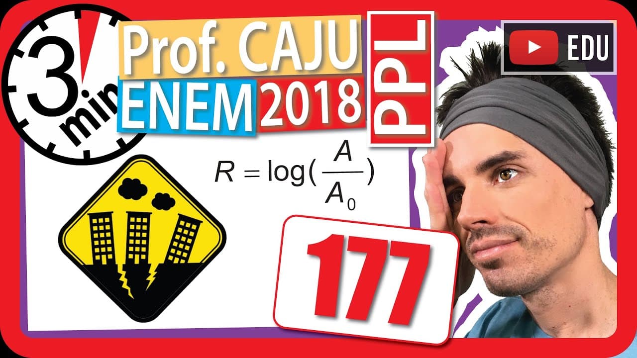 Thumbnail: 🏃 ENEM 2018 PPL 177 👉 LOGARITMO Em março de 2011, um terremoto de 9,0 graus de magnitude na escala