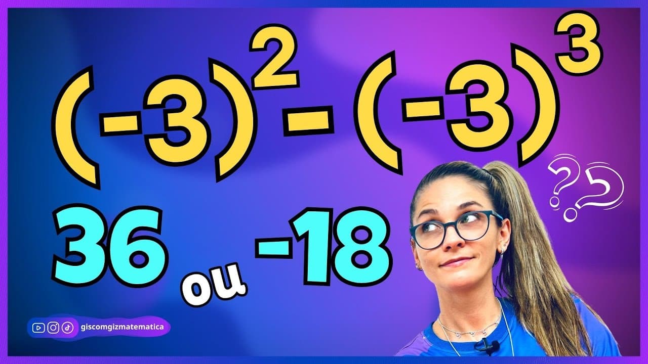 Thumbnail: QUESTÃO DE  POTENCIAÇÃO