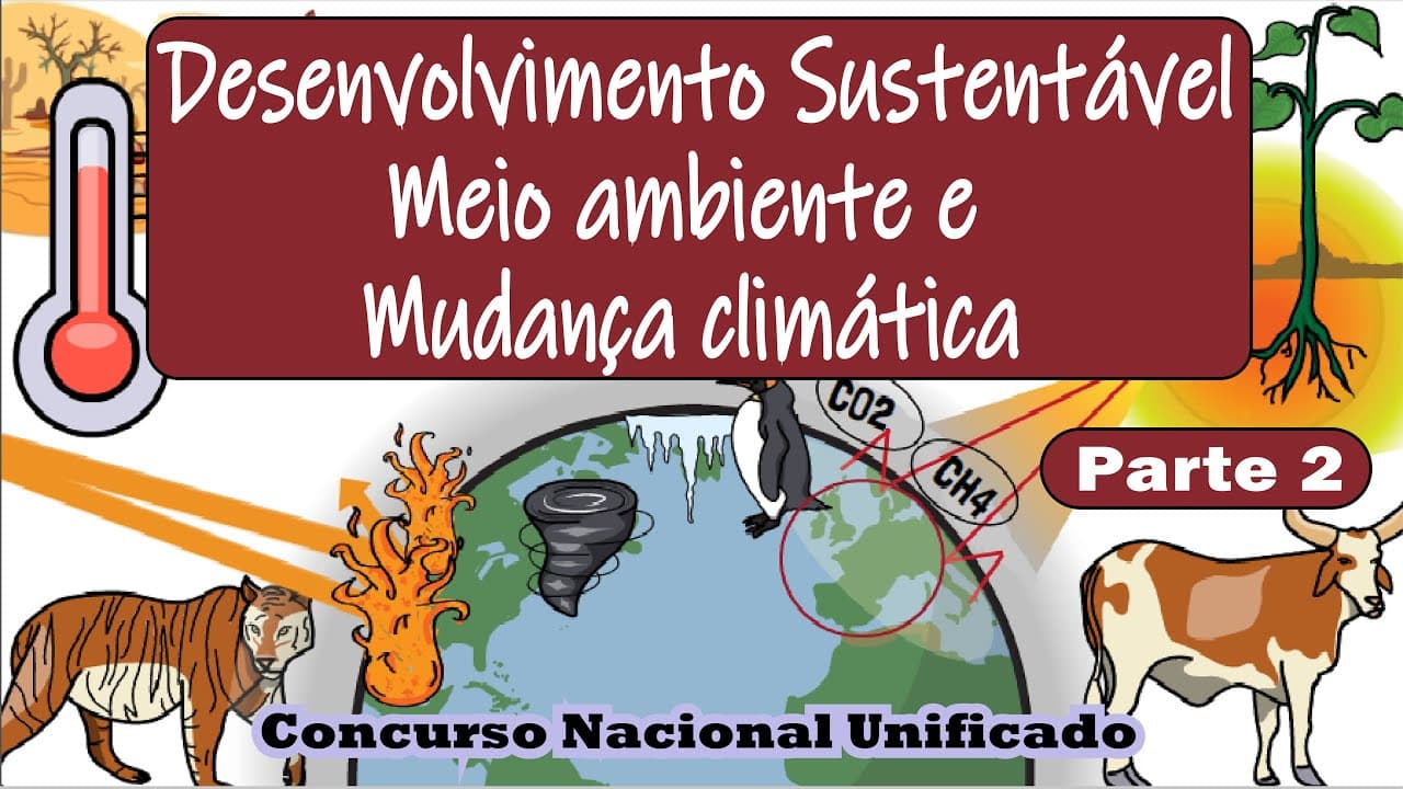 Thumbnail: Desenvolvimento sustentável, meio ambiente e mudança climática - CNU 2024 (parte 2)