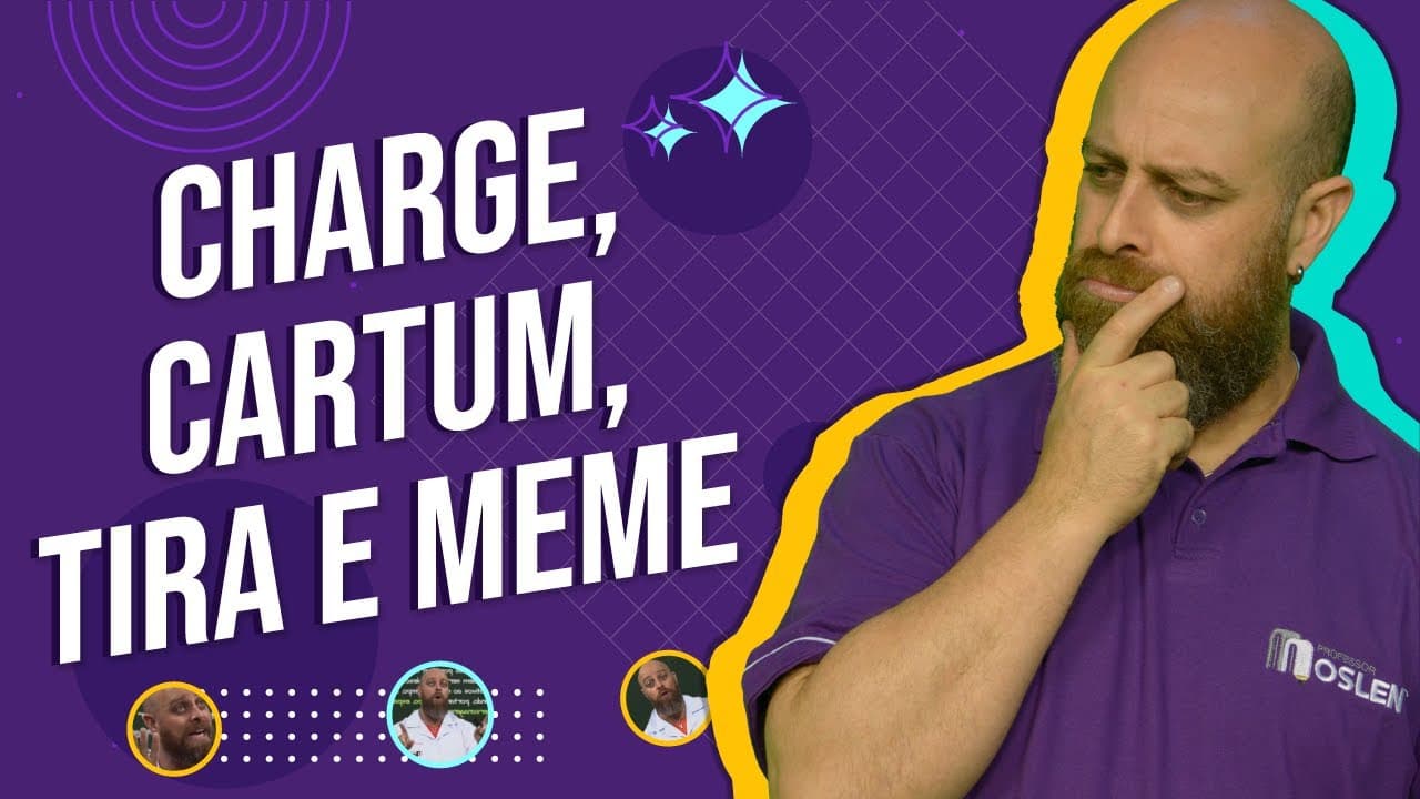 Thumbnail: CHARGE, CARTUM, TIRA e MEME são textos? [Prof. Noslen]