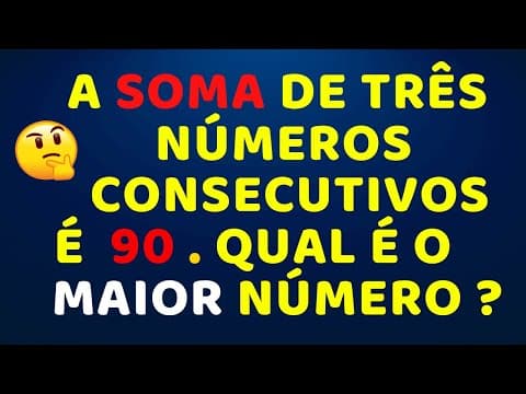 Thumbnail da aula: 😱LÓGICA OU EQUAÇÃO?? COMO RESOLVER ESSA QUESTÃO??