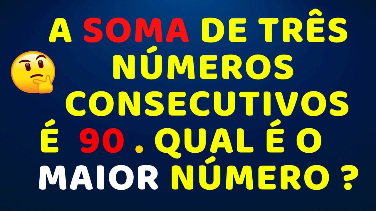 Thumbnail: 😱LÓGICA OU EQUAÇÃO?? COMO RESOLVER ESSA QUESTÃO??