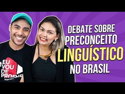 Thumbnail da aula: DEBATE SOBRE PRECONCEITO LINGUÍSTICO NO BRASIL (com Carol Mendonça) | Prof. Romulo Bolivar