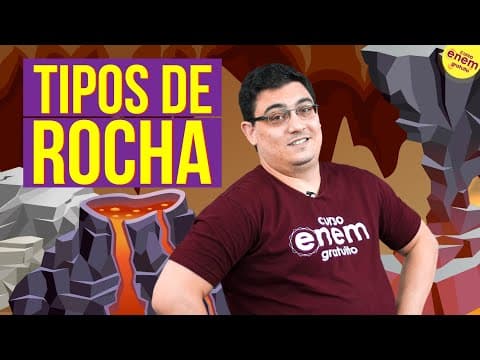 Thumbnail da aula: TIPOS DE ROCHA: MAGMÁTICAS, SEDIMENTARES E METAMÓRFICAS | Resumo de Geografia para o Enem