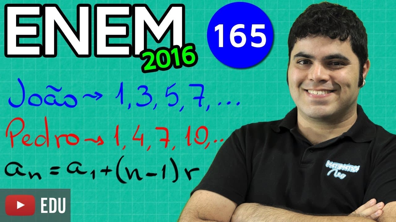 Thumbnail: ENEM 2016 Matemática #30 - Progressão Aritmética (com dica matadora)