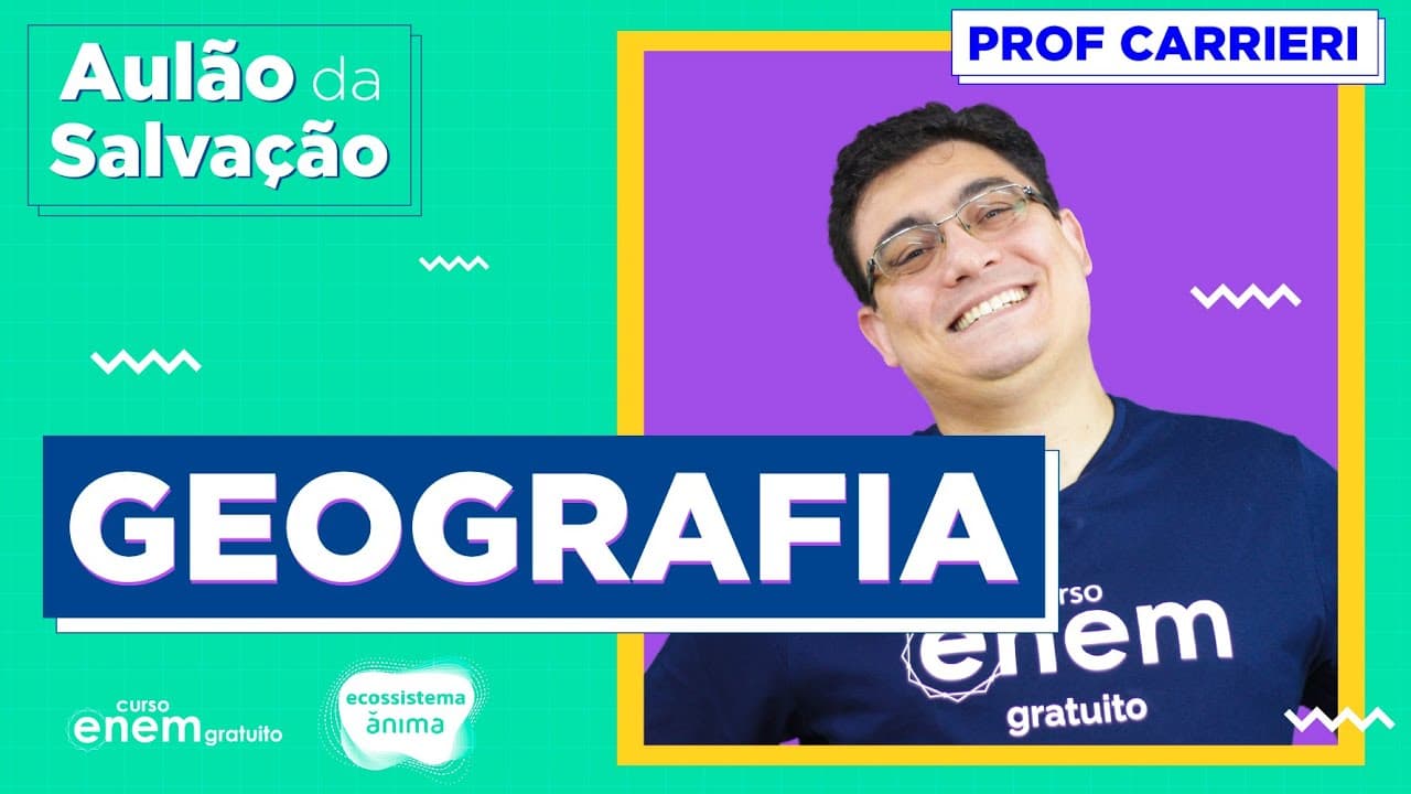 Thumbnail: AULÃO DE GEOGRAFIA ENEM 2020 | O Resumão da Salvação