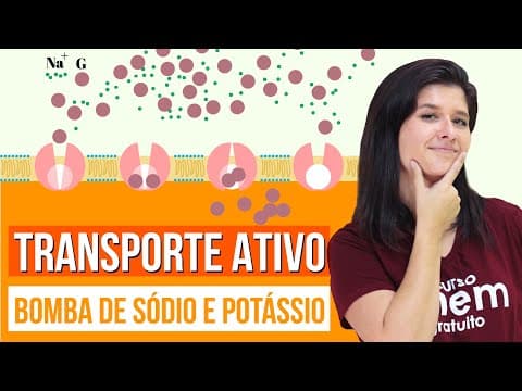 Thumbnail da aula: BOMBA DE SÓDIO E POTÁSSIO (TRANSPORTE ATIVO) | Resumo de Biologia para o Enem