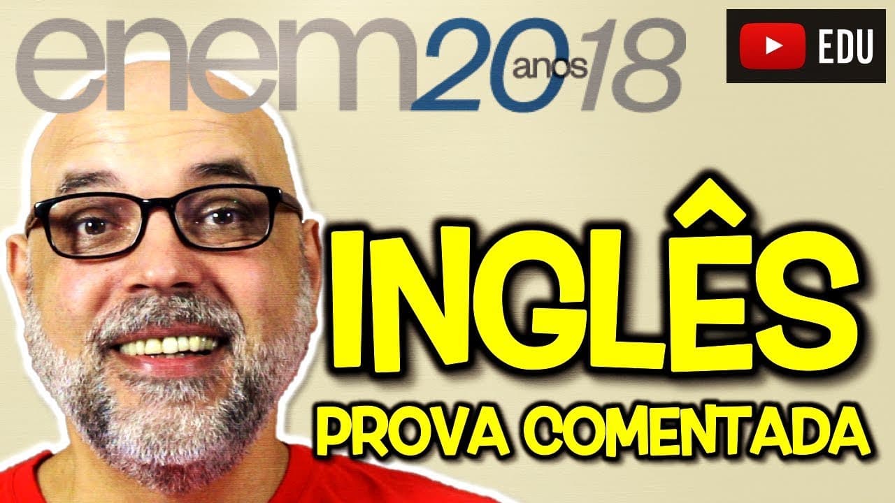 Thumbnail: ✏️ ENEM 2018: Resolução da prova de inglês 💯