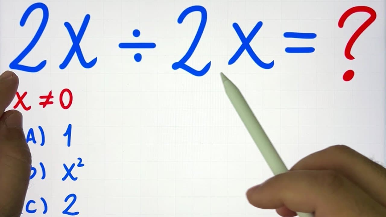 Thumbnail: 🤯 MATEMÁTICA BÁSICA DESBUGADA 2x ÷ 2x A Divisão de Monômios que TODO MUNDO ERRA! Você consegue?
