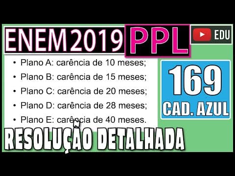 Thumbnail da aula: [ENEM 2019 PPL] 169 📘 MATEMÁTICA FINANCEIRA Uma pessoa fez um depósito inicial de R$ 200,00 em um