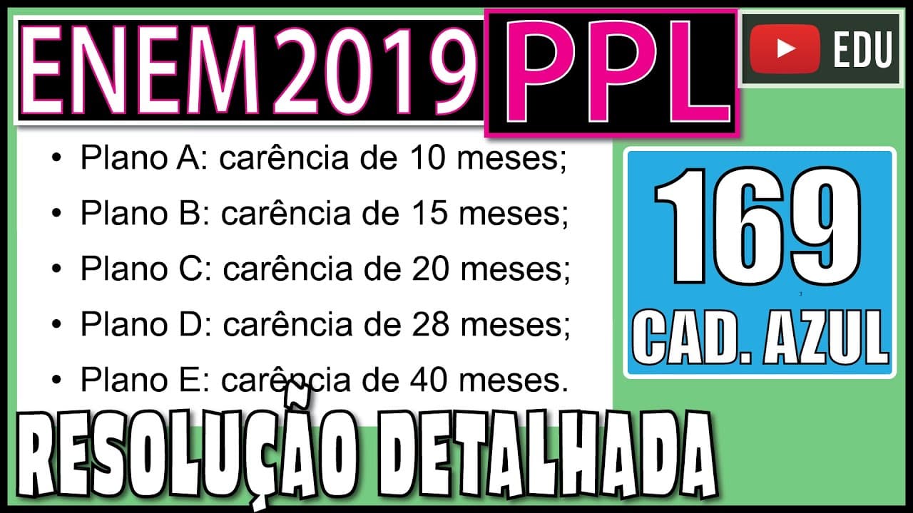 Thumbnail: [ENEM 2019 PPL] 169 📘 MATEMÁTICA FINANCEIRA Uma pessoa fez um depósito inicial de R$ 200,00 em um