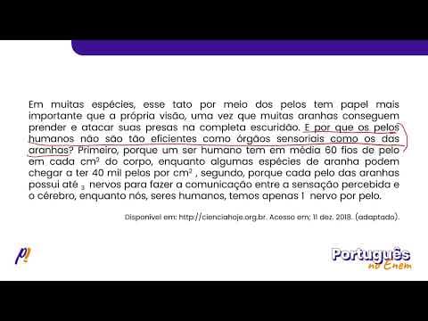 Thumbnail da aula: ENEM 2019 - ESTUDOS DO TEXTO | A ciência do Homem-Aranha. Muitos dos superpoderes do...