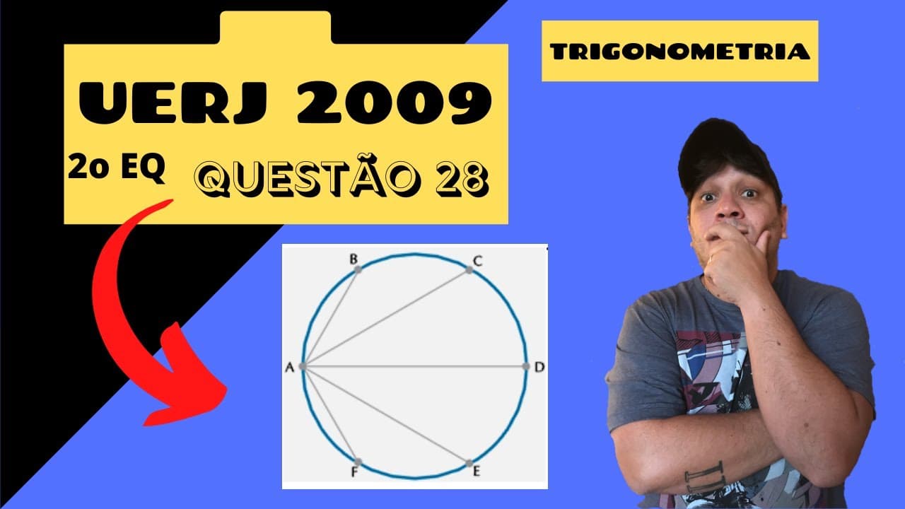 Thumbnail: UERJ 2009 Questão 28 2o EQ - Matemática Atleta Pista circular Trigonometria no Triângulo Retângulo