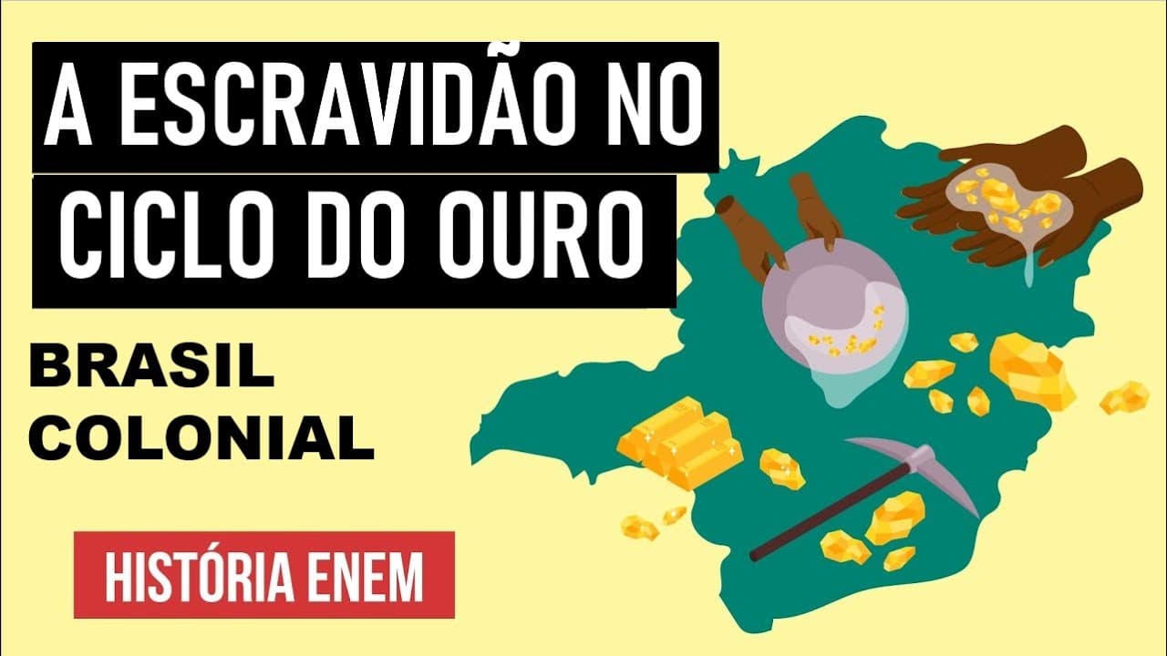 Thumbnail: A ESCRAVIDÃO NO CICLO DO OURO | RESUMO DE HISTÓRIA ENEM. Prof. Dudu Volpato