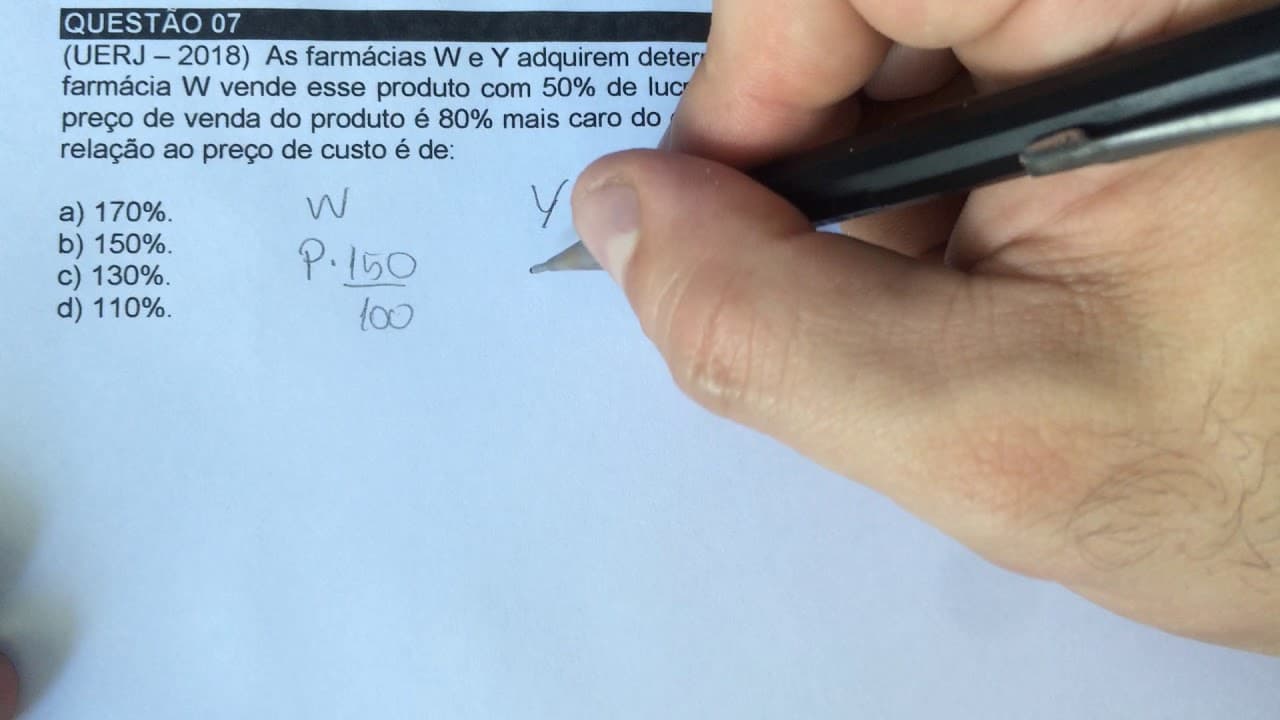 Thumbnail: PORCENTAGEM 07 (Revisão de conteúdos para UFSC 2019)