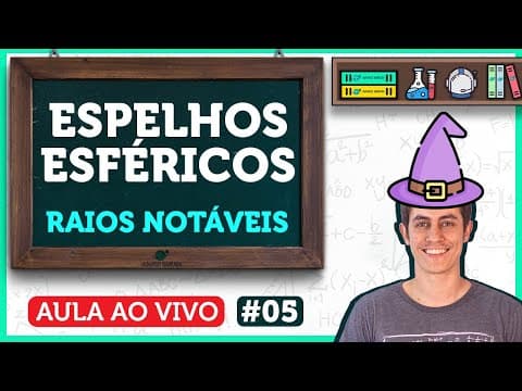 Thumbnail da aula: Espelhos Esféricos: O que são + Raios Notáveis | Aula de Física | LIVE005