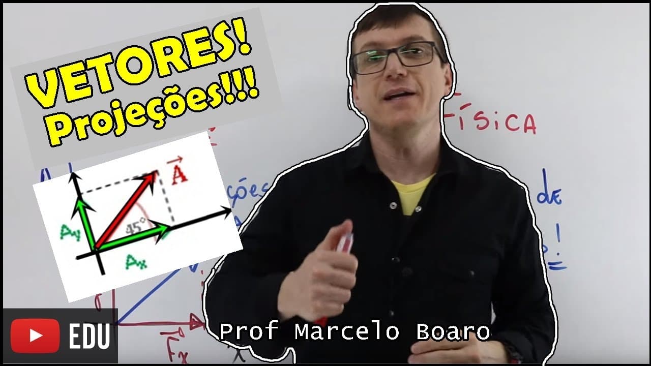 Thumbnail: SOMA de VETORES   MÉTODO DAS PROJEÇÕES   EXERCÍCIOS RESOLVIDOS   VETORES AULA 4