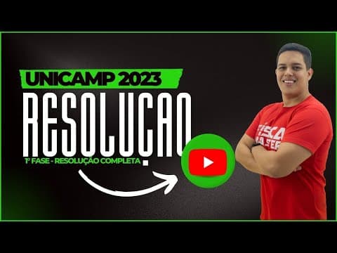 Thumbnail da aula: RESOLUÇÃO UNICAMP 2023 | 1° FASE PROVA DE FÍSICA | MOVIMENTO CIRCULAR
