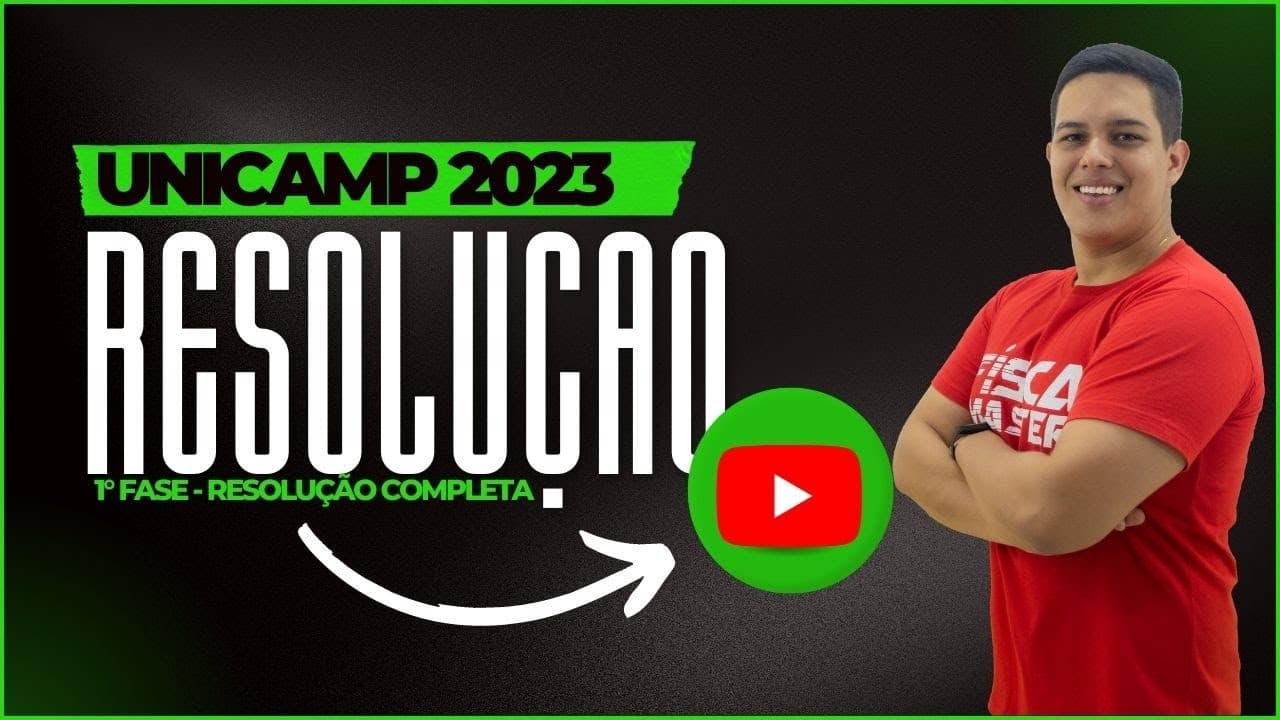 Thumbnail: RESOLUÇÃO UNICAMP 2023 | 1° FASE PROVA DE FÍSICA | MOVIMENTO CIRCULAR