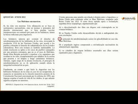 Thumbnail da aula: Espanhol - Aula 13 - Questões do Enem 12