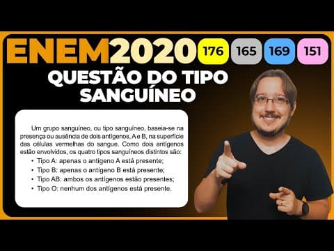Thumbnail da aula: ENEM 2020 || Conjuntos || Um grupo sanguíneo, ou tipo sanguíneo, baseia-se na presença ou ausência