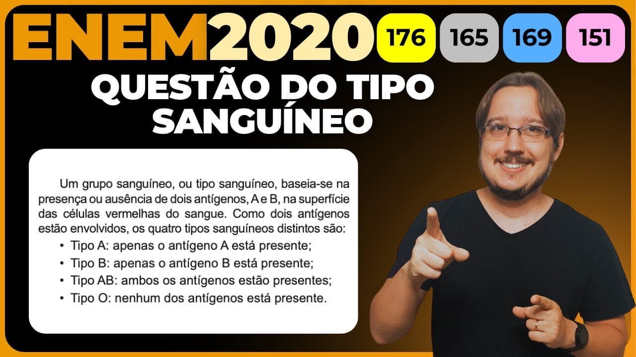 Thumbnail: ENEM 2020 || Conjuntos || Um grupo sanguíneo, ou tipo sanguíneo, baseia-se na presença ou ausência