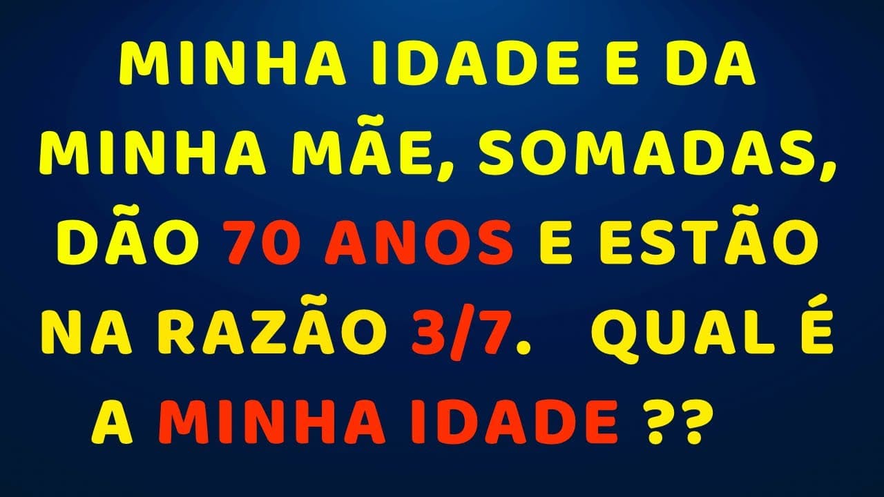 Thumbnail: VOCÊ É CAPAZ DE RESOLVER ESSE DESAFIO USANDO SISTEMA DE EQUAÇÕES??