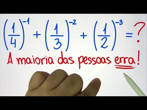Thumbnail da aula: 🤯 MATEMÁTICA BÁSICA DESBUGADA - A maioria ERRA essa adição de frações com expoente negativo!