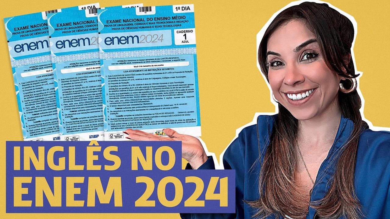 Thumbnail: Comentando a prova de INGLÊS | Resultado ENEM 2024