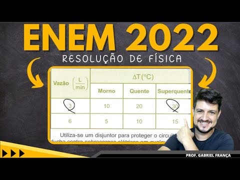 Thumbnail da aula: ENEM 2022 - O manual de uma ducha elétrica informa que seus três níveis de aquecimento.