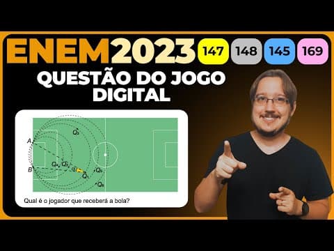 Thumbnail da aula: ENEM 2023 || Geometria Plana || Num certo momento de um jogo digital, a tela apresenta a imagem