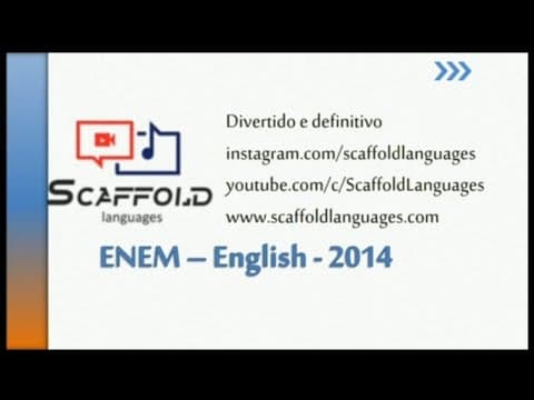 Thumbnail da aula: ENEM 2014 inglês - Estratégias, Comentários e Gabaritos;