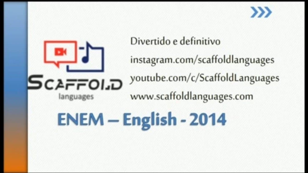 Thumbnail: ENEM 2014 inglês - Estratégias, Comentários e Gabaritos;