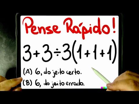 Thumbnail da aula: 🔥 FAÇA ASSIM para resolver DO JEITO CERTO a essa EXPRESSÃO NUMÉRICA com ORDEM DAS OPERAÇÕES PEMDAS