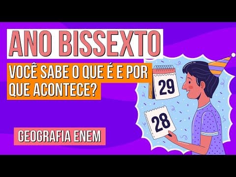 Thumbnail da aula: ANO BISSEXTO: você sabe o que é e por que acontece? | Geografia para o Enem | Raphael Carrieri