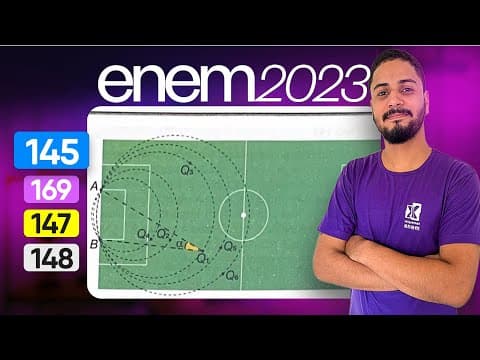 Thumbnail da aula: Questão 145 - Caderno Azul | Geometria Plana | MATEMÁTICA ENEM 2023