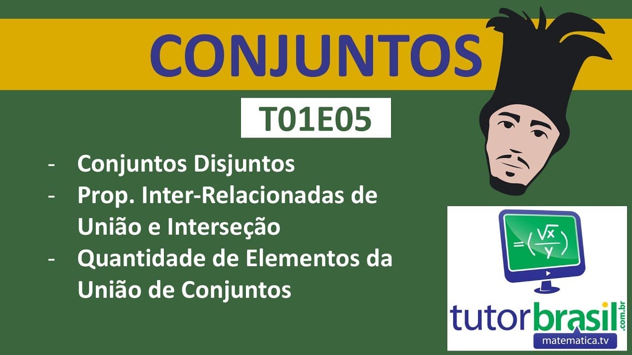 Thumbnail: Conjuntos (Aula 5) - Conjuntos Disjuntos e Quantidade de Elementos da União de Conjuntos