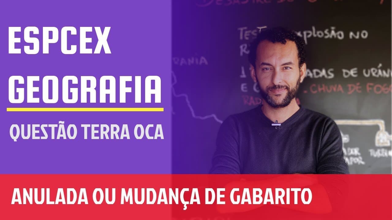 Thumbnail: 🛑EsPCEx |QUESTÃO TERRA OCA | ANULADA OU MUDANÇA DE GABARITO