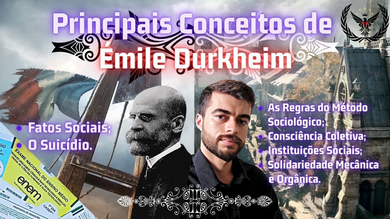 Thumbnail: ÉMILE DURKHEIM | Aula Completa de Sociologia Para ENEM/Vestibulares + Exercícios + Redação