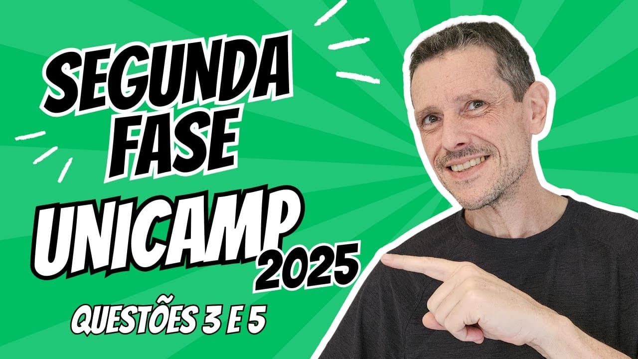 Thumbnail: PARIS E CADEADO! UNICAMP DISCURSIVA 2025 MATEMÁTICA - QUESTÕES 3 E 5  #vestibular #2afase #unicamp