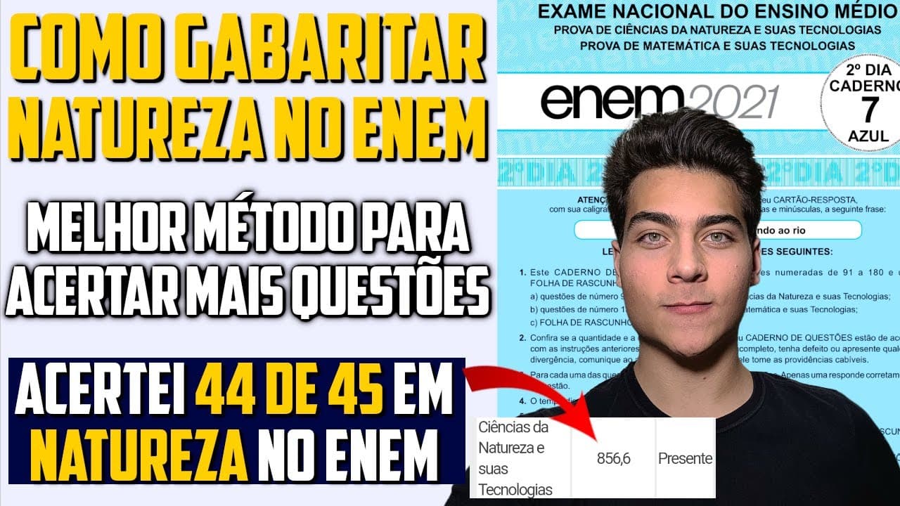 Thumbnail: COMO GABARITAR CIÊNCIAS DA NATUREZA NO ENEM - MACETES E TÉCNICAS NA PRÁTICA