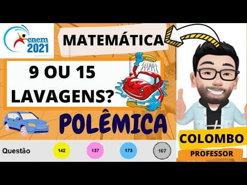 Thumbnail da aula: ENEM 2021- POLÊMICA.😱 Um lava-rápido oferece dois tipos de lavagem de veículos: lavagem simples...