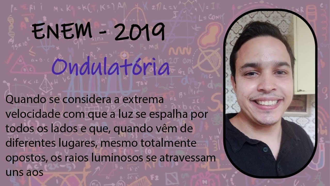 Thumbnail: ENEM 2019 - Quando se considera a extrema velocidade com que a luz se espalha por todos os lados e